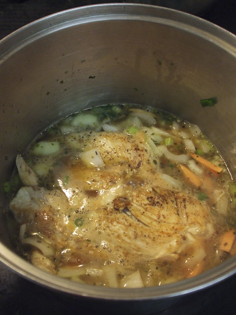 cooking chicken braised
