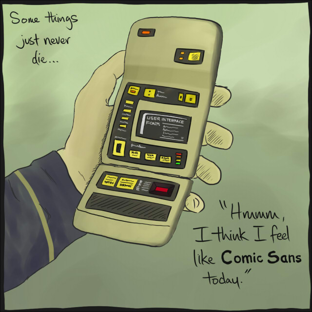 star trek tricorder user interface ui fonts comic sans